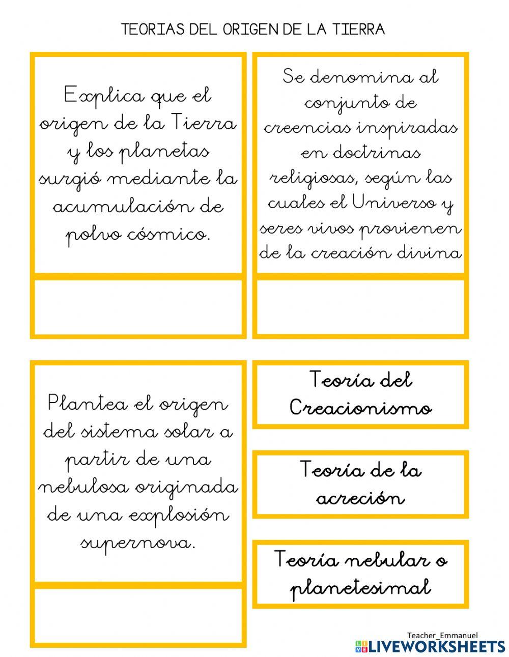 Teorías del origen de la Tierra