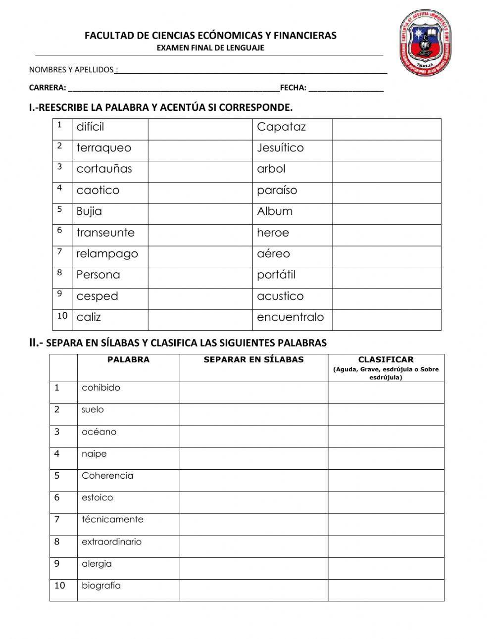 FINAL DE ORTOGRAFÍA