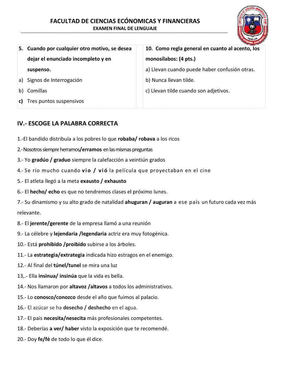 FINAL DE ORTOGRAFÍA