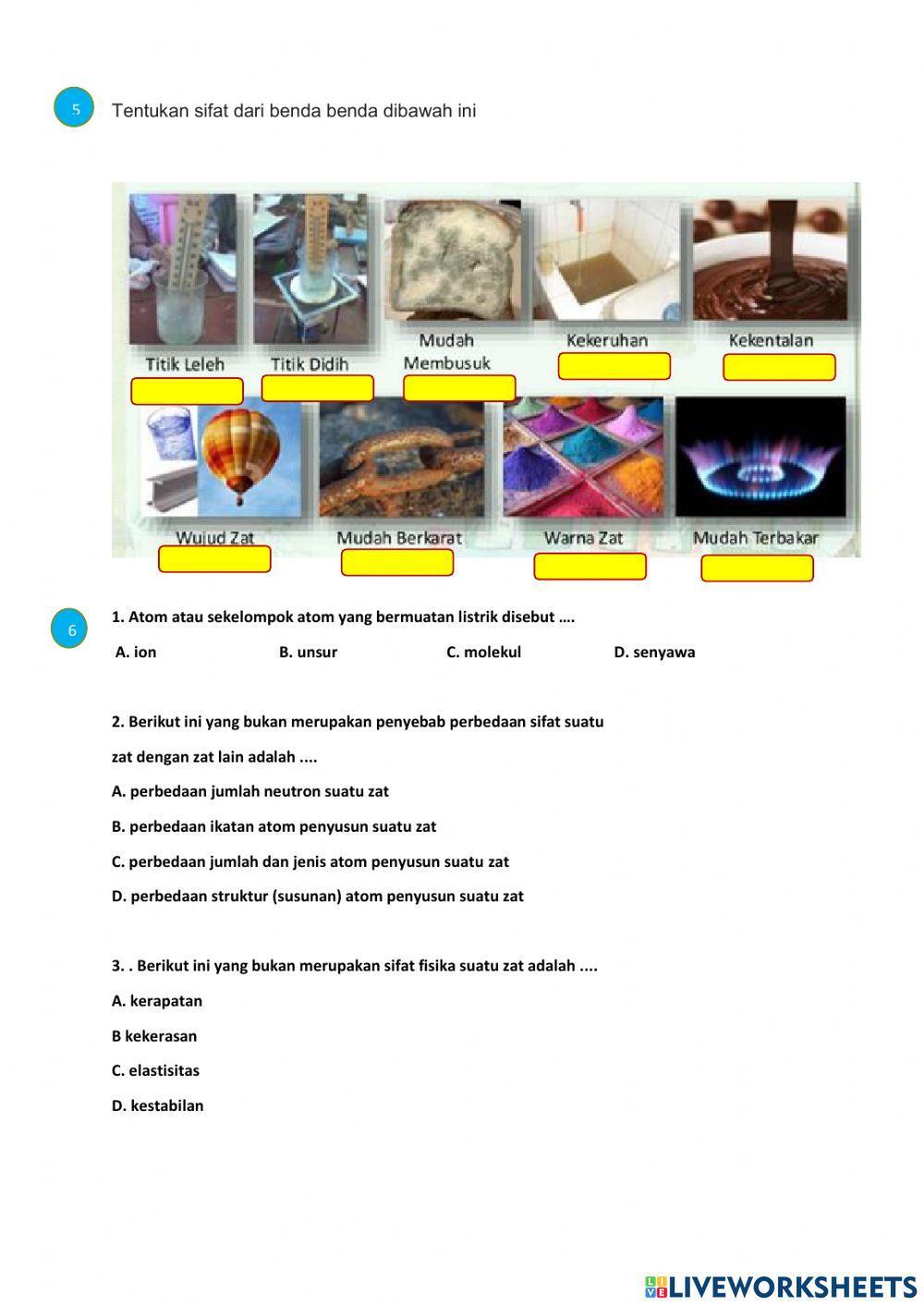 Partikel penyusun benda dan makhluk hidup