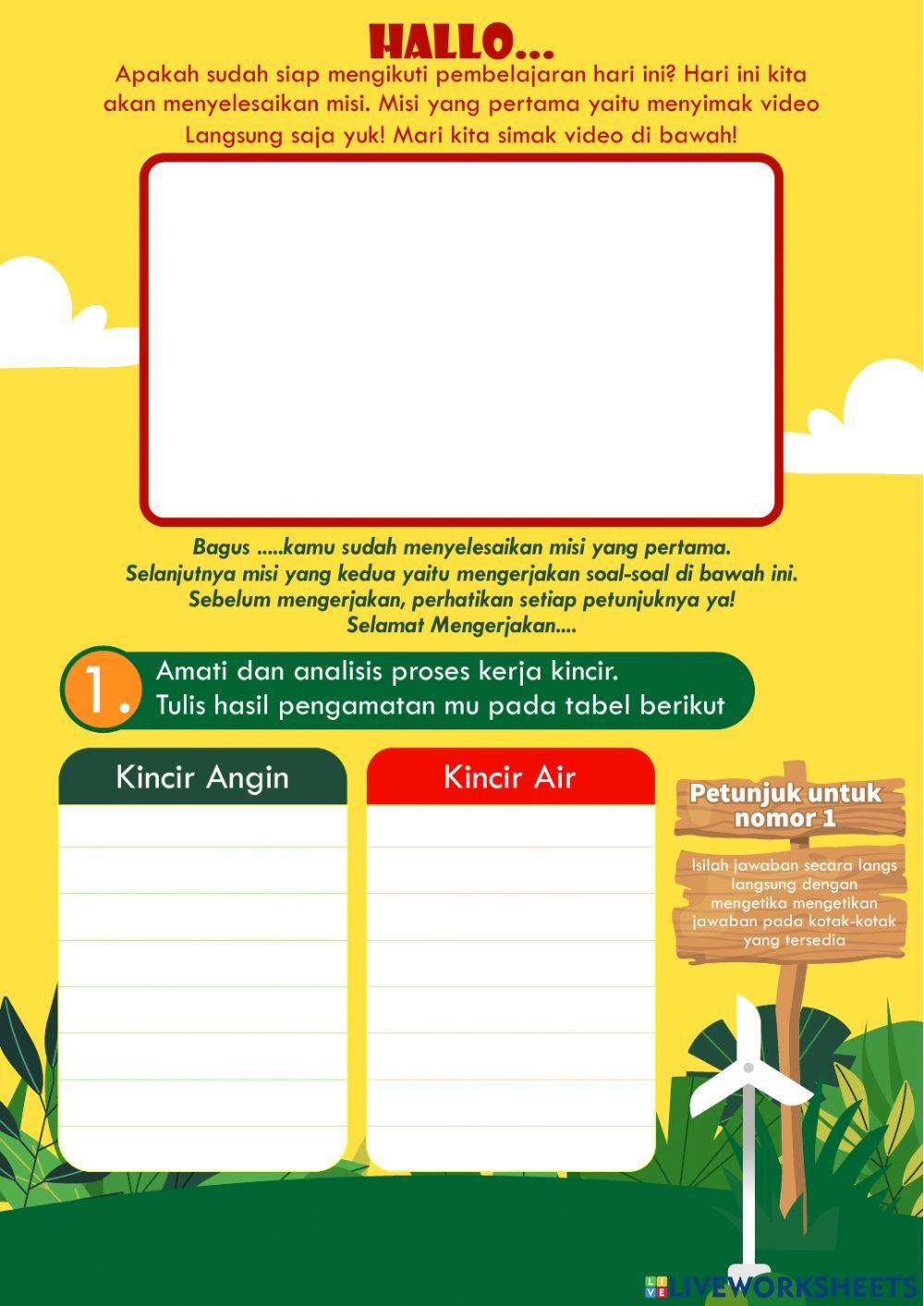 Kelas 4 IPA Selalu Berhemat Energi LKPD 2