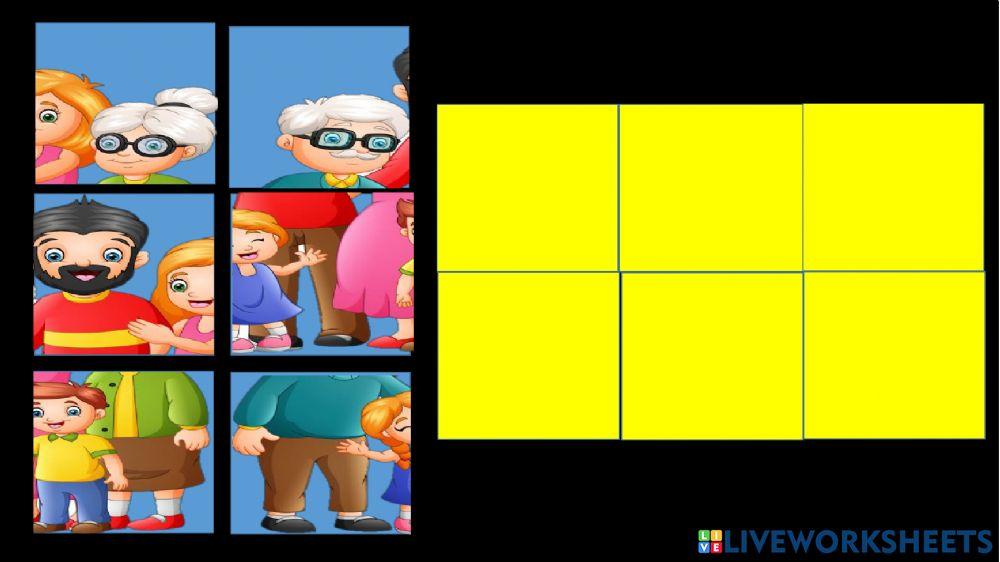 Rompecabezas tipo de familia