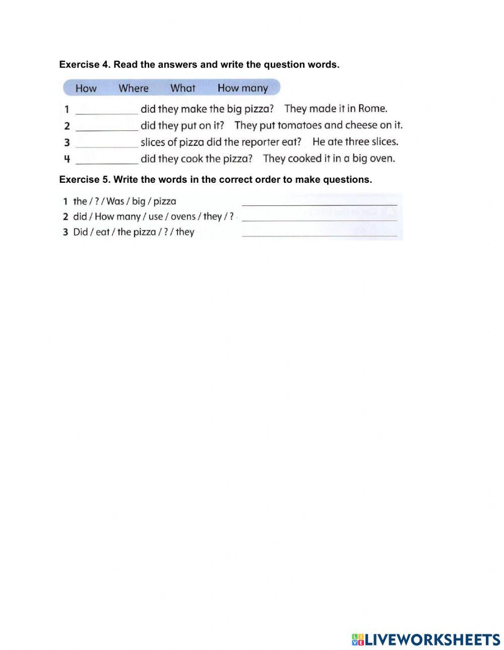 Past simple questions