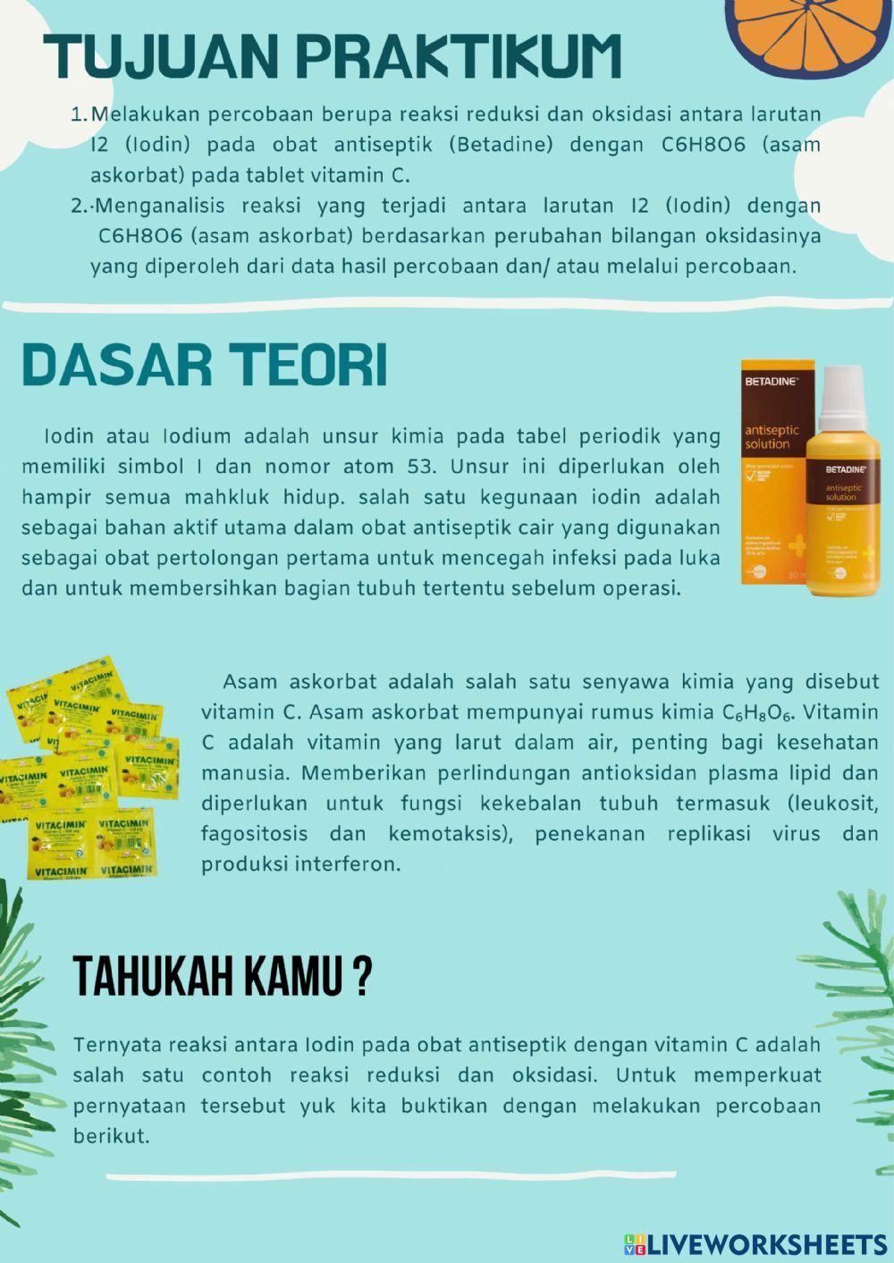 E-lkpd reaksi redoks