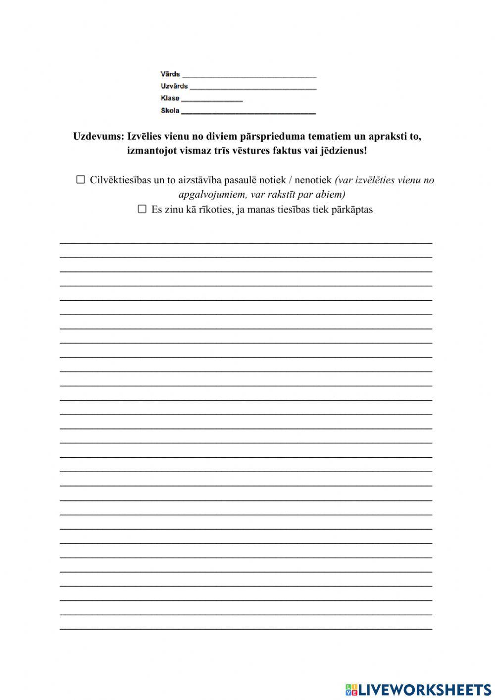 Eseja-Cilvēktiesību ievērošana