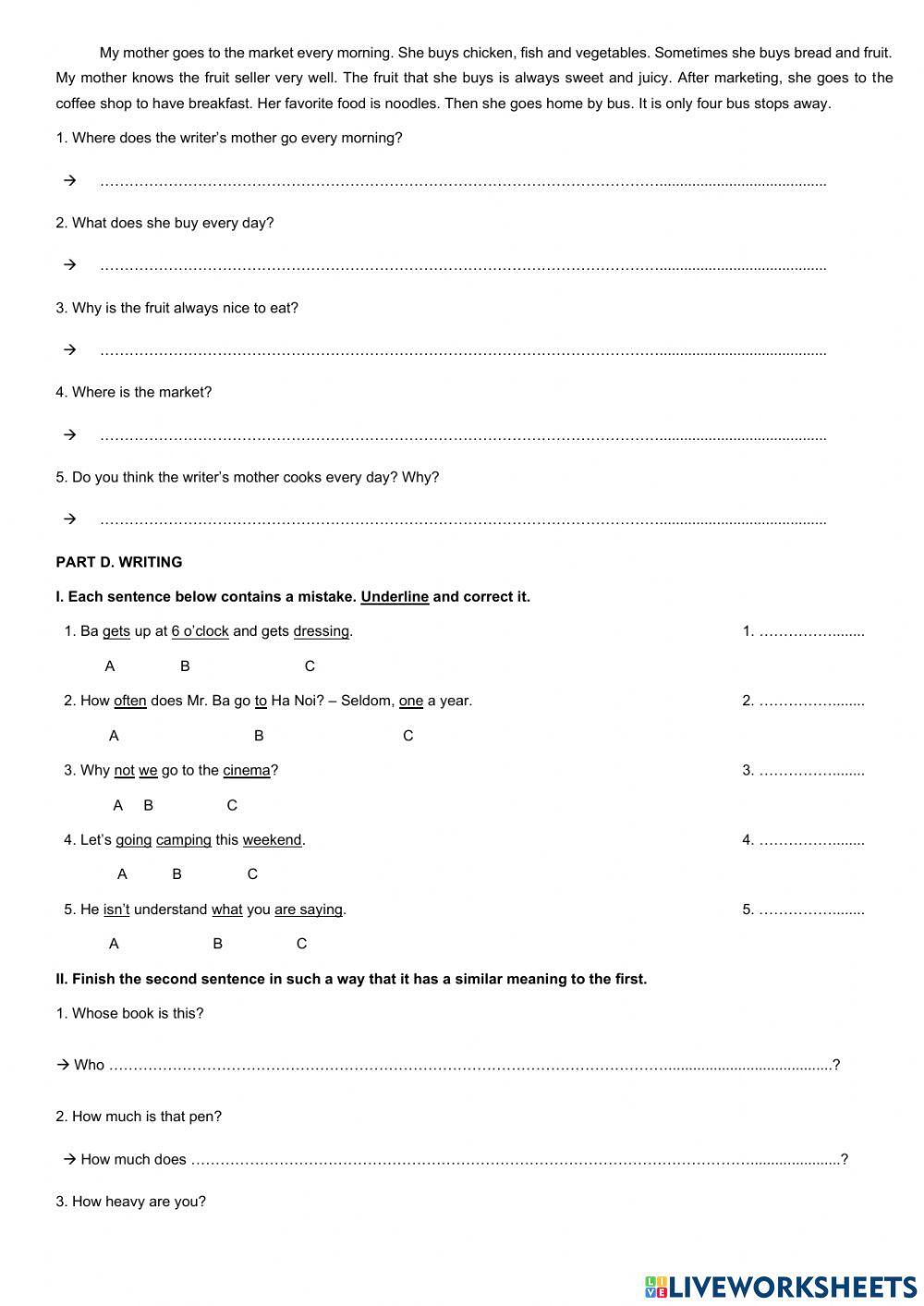 5CB Practice test 10