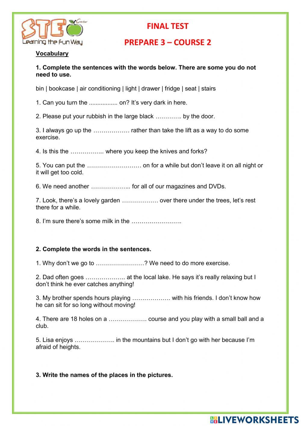 Final test - course 2 - prepare 3 - ket5.2