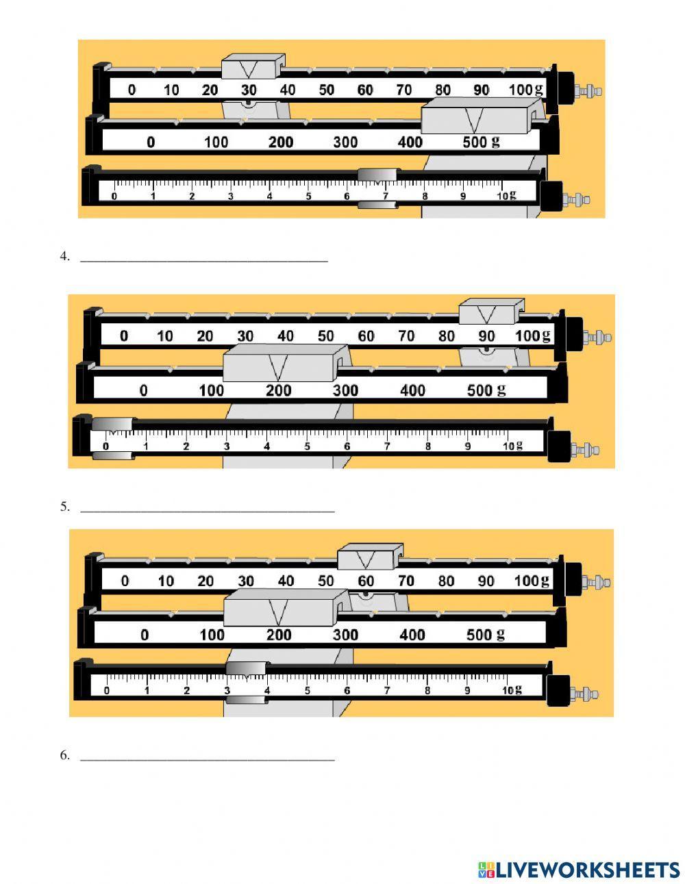 Triple Beam Balance Worksheet Printable