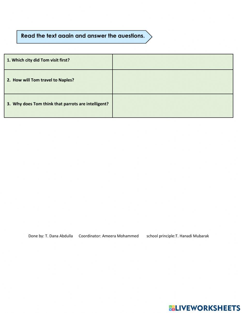 Unit 6 lesson 5 online exercise for | Live Worksheets