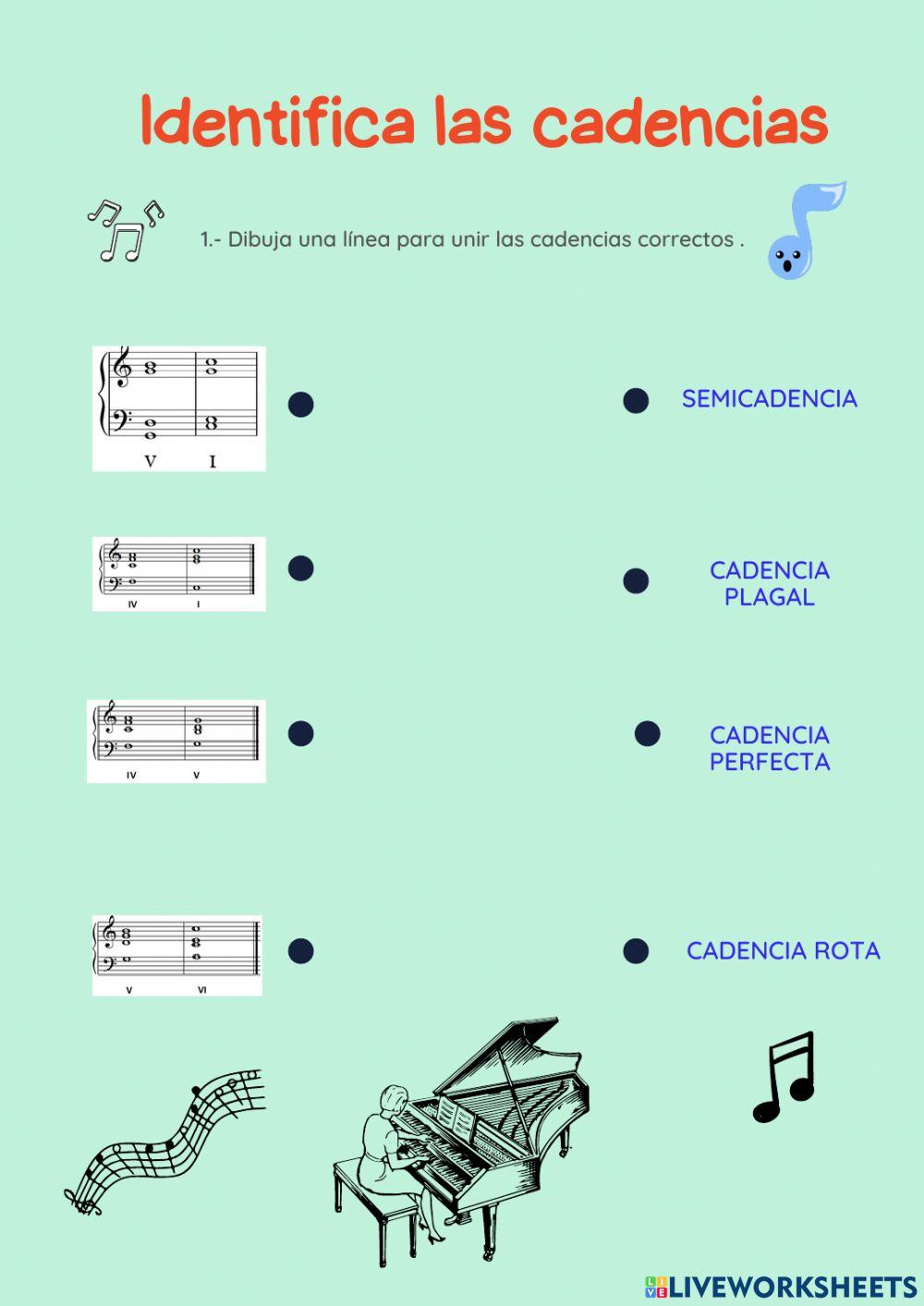Fichas interactivas cadencias