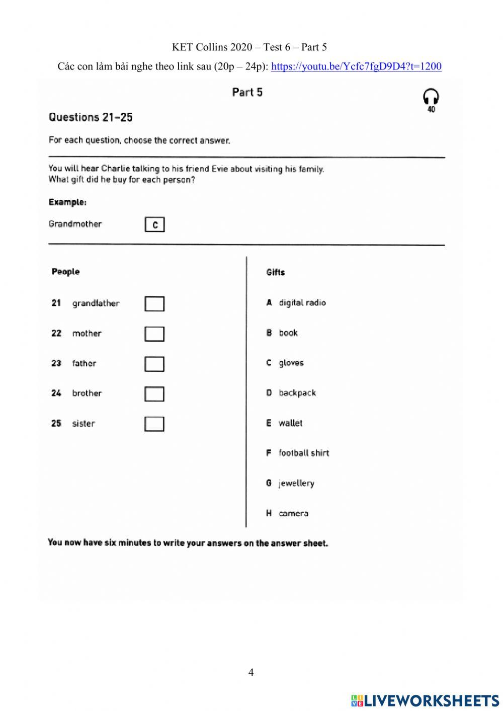 14.02.22 Gold A2- U7 Vocab 1