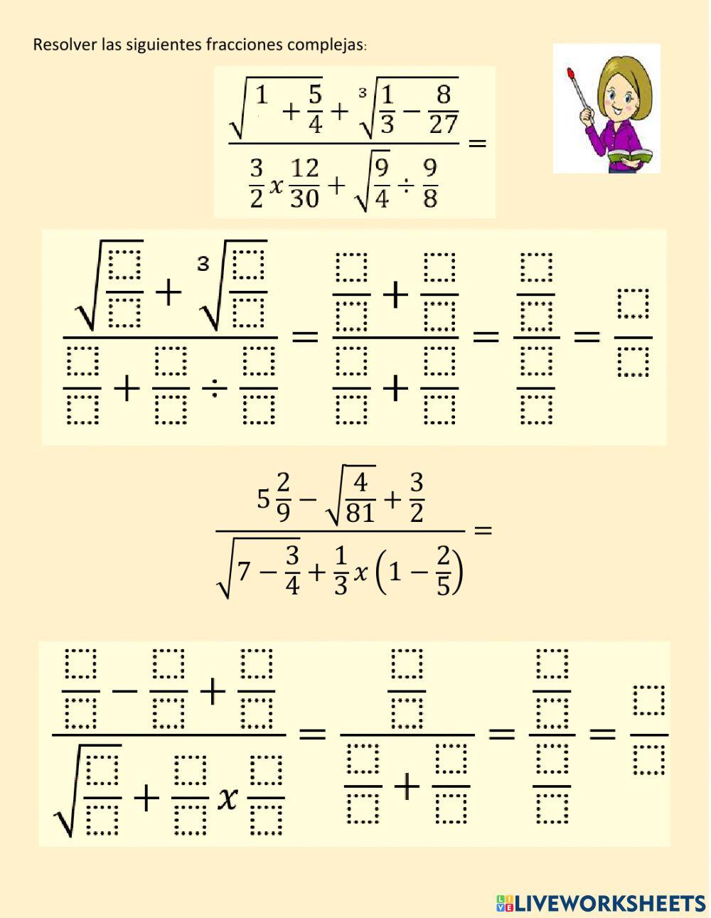 Fracciones complejas