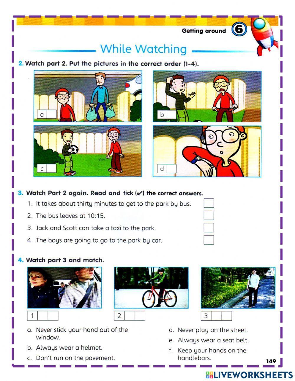 Get smart plus 4 - Video worksheet - Episode 6-pg148