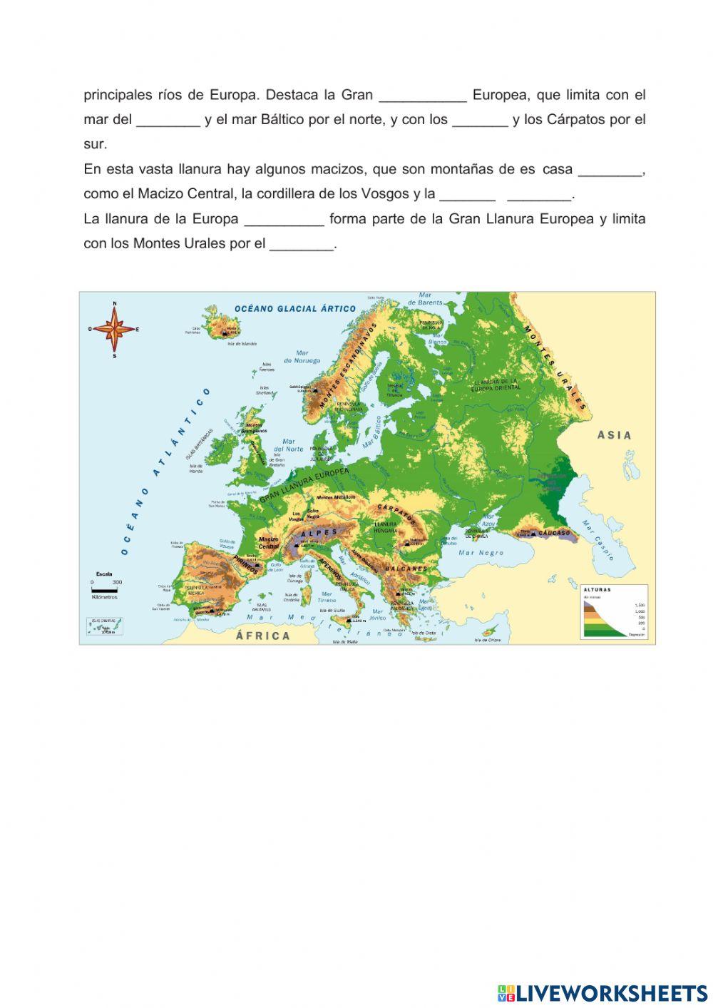 Descubrimos el relieve de Europa