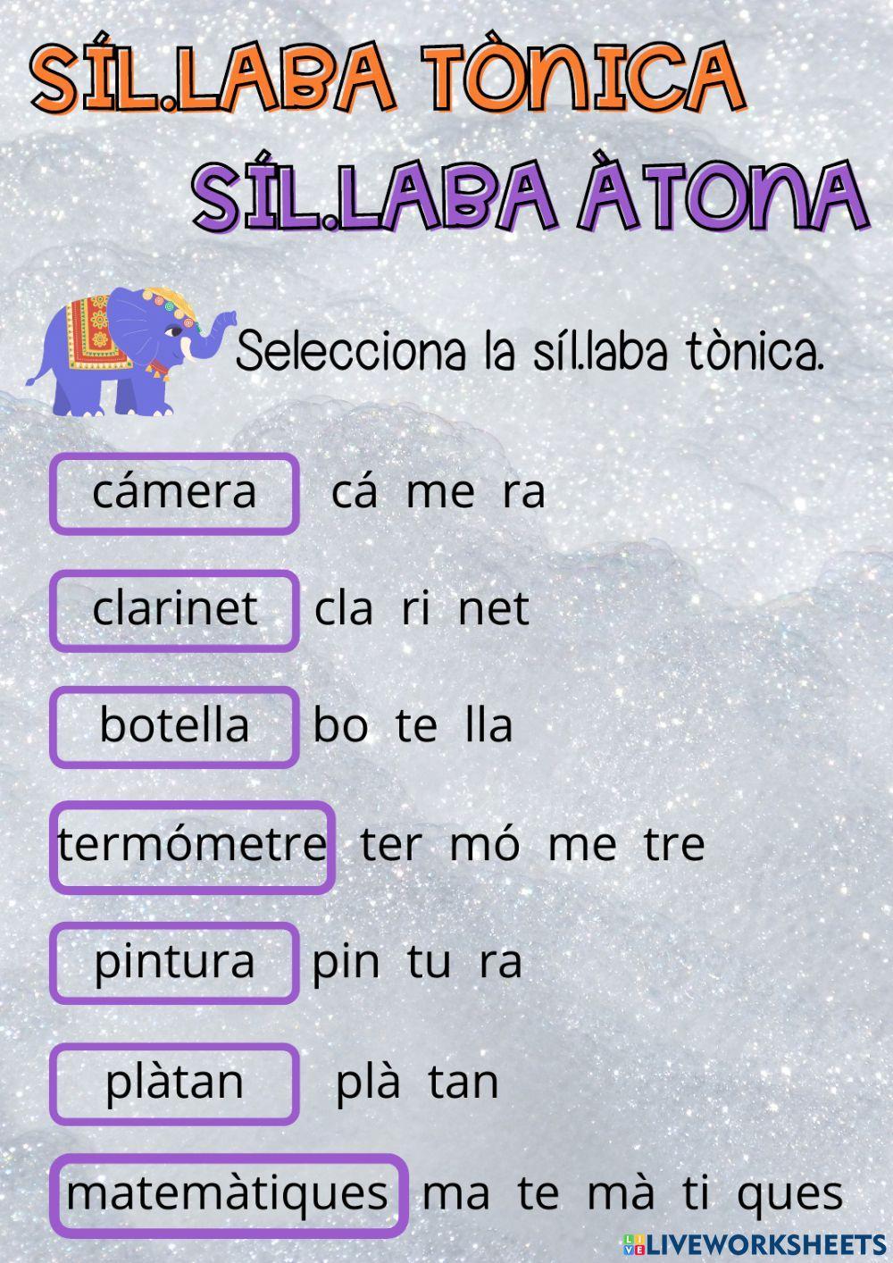 Silaba tonica i atona