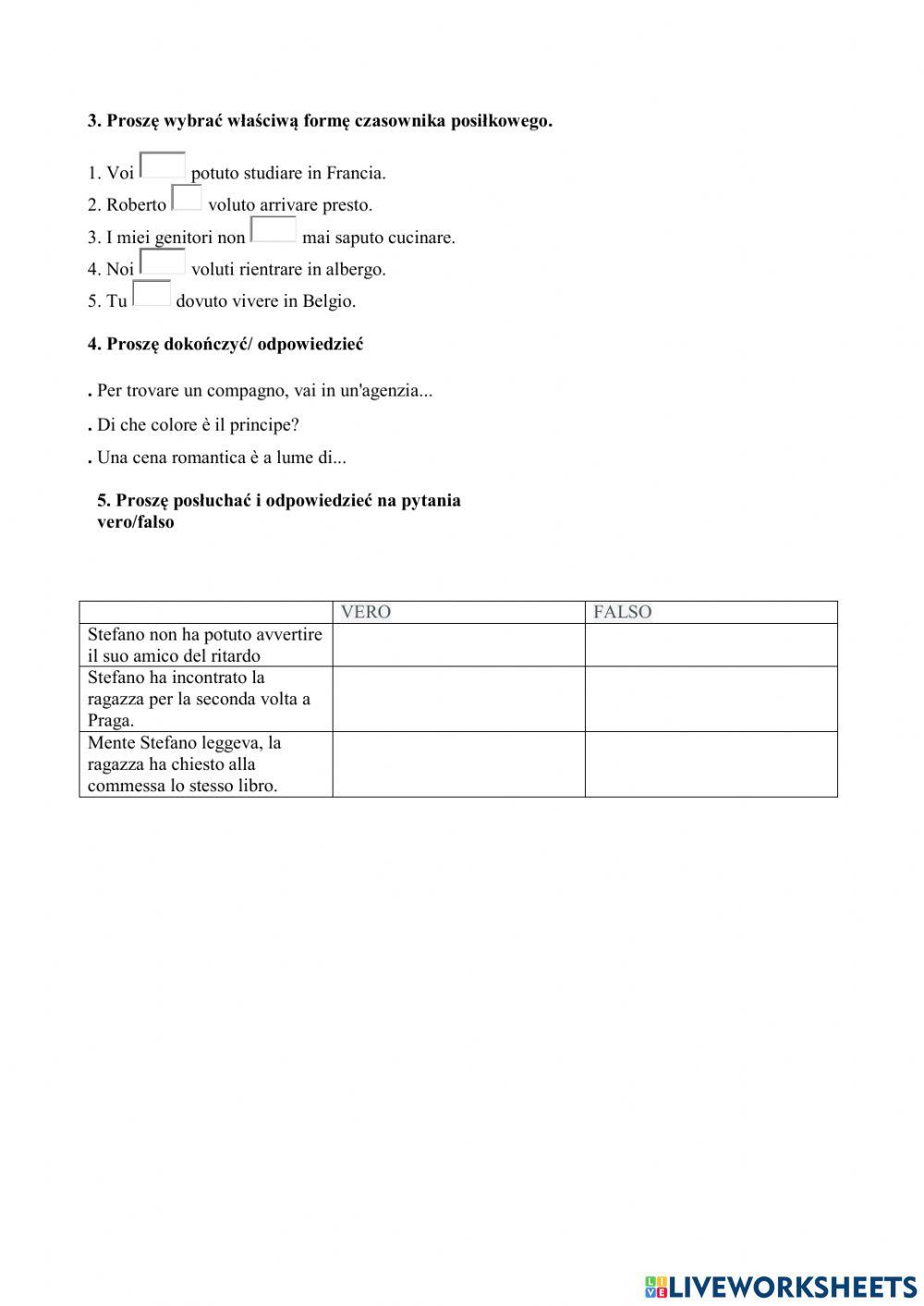 Nuovo espresso 2, lezione 9