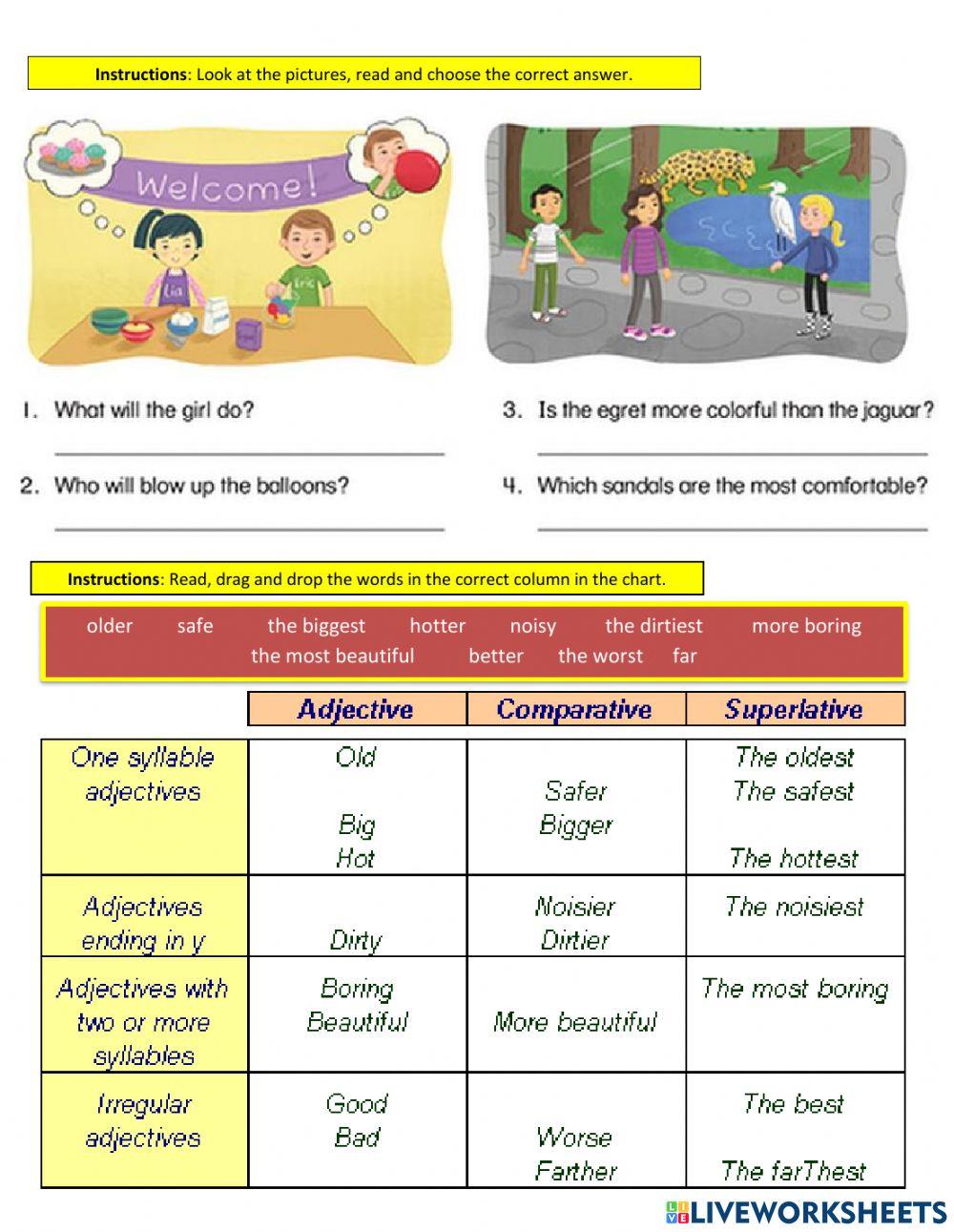 Review Comparatives & Superlatives
