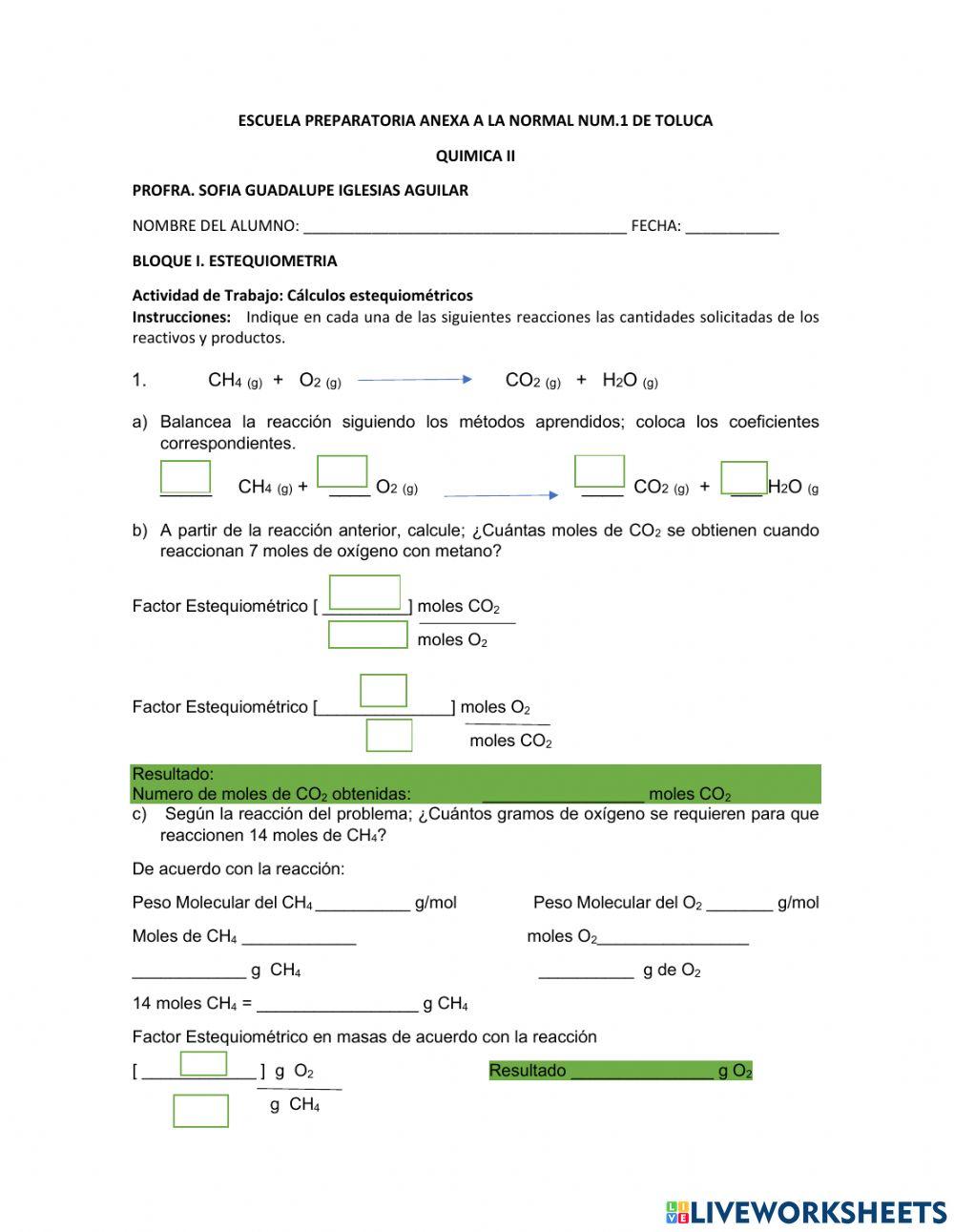 Relaciones Estequiometricas
