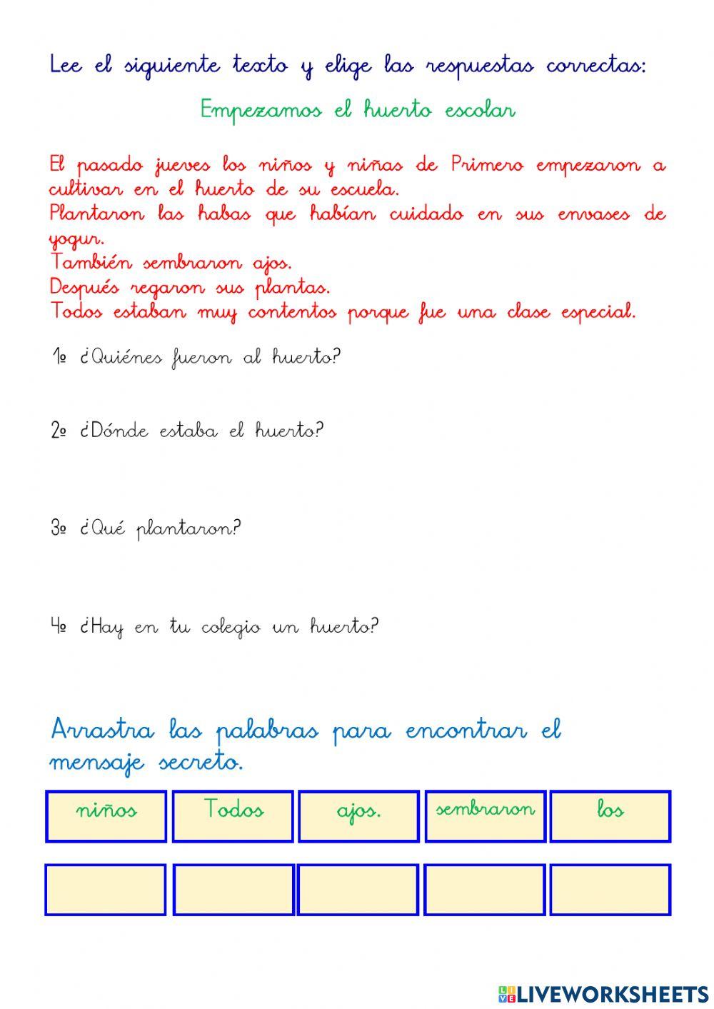 Lectura Comprensiva 1.