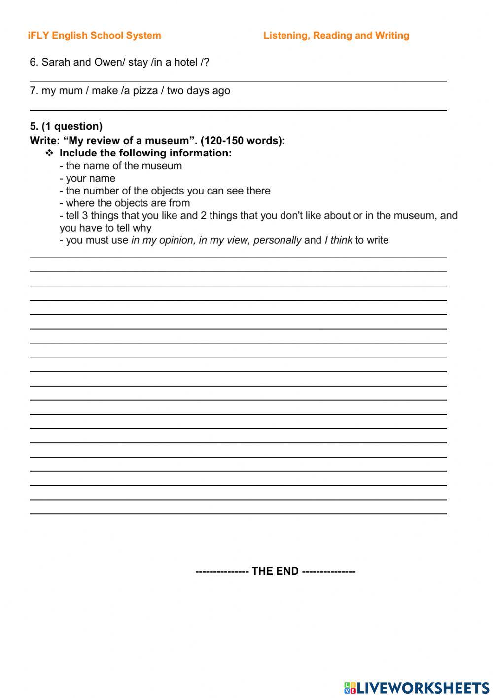 IFLY 18-FINAL EXAMINATION