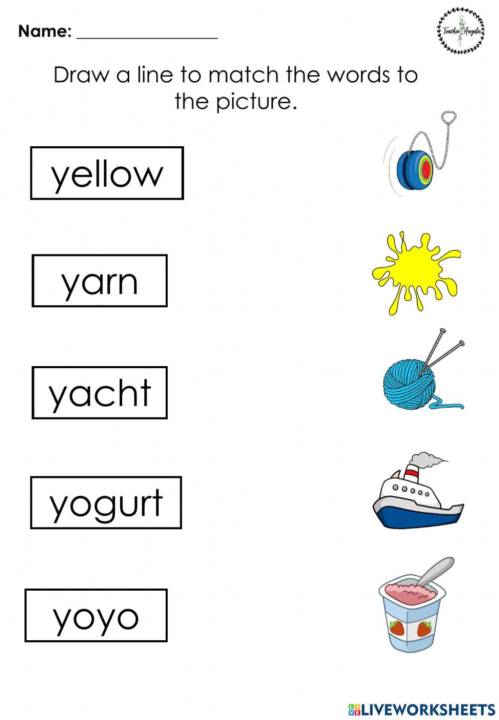 Letter Y - Matching
