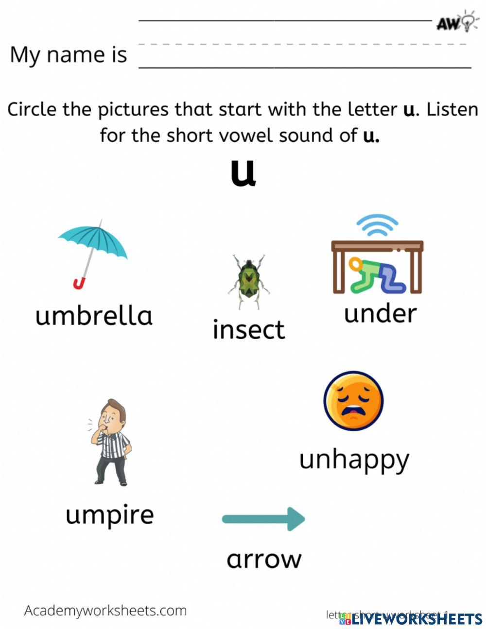 Find The Letter U