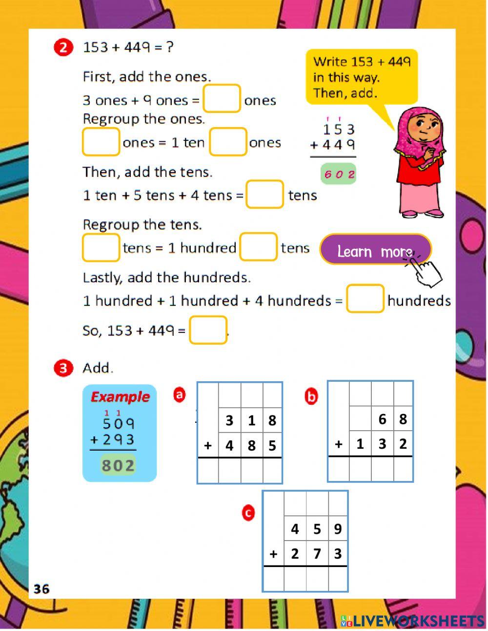 TB p34-36 Addition with regrouping tens and ones