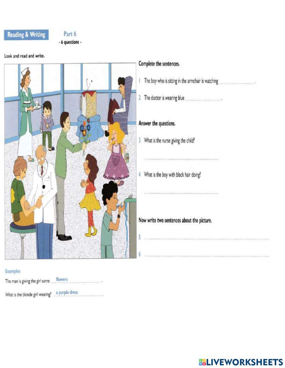 Reading and writng part 5,6 test 1