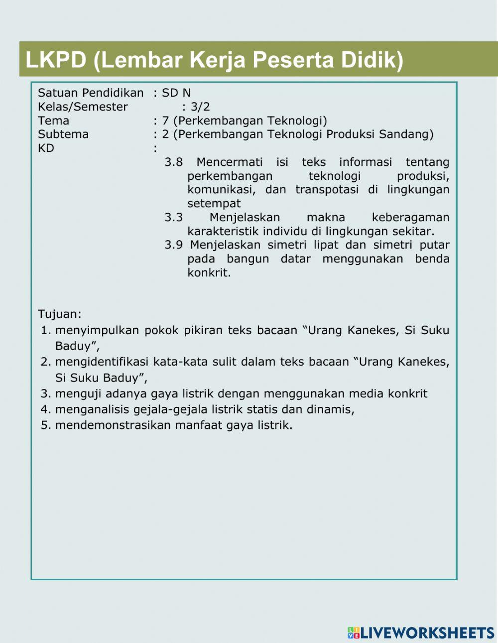 Kelas 4 indahnya keragaman di negeriku