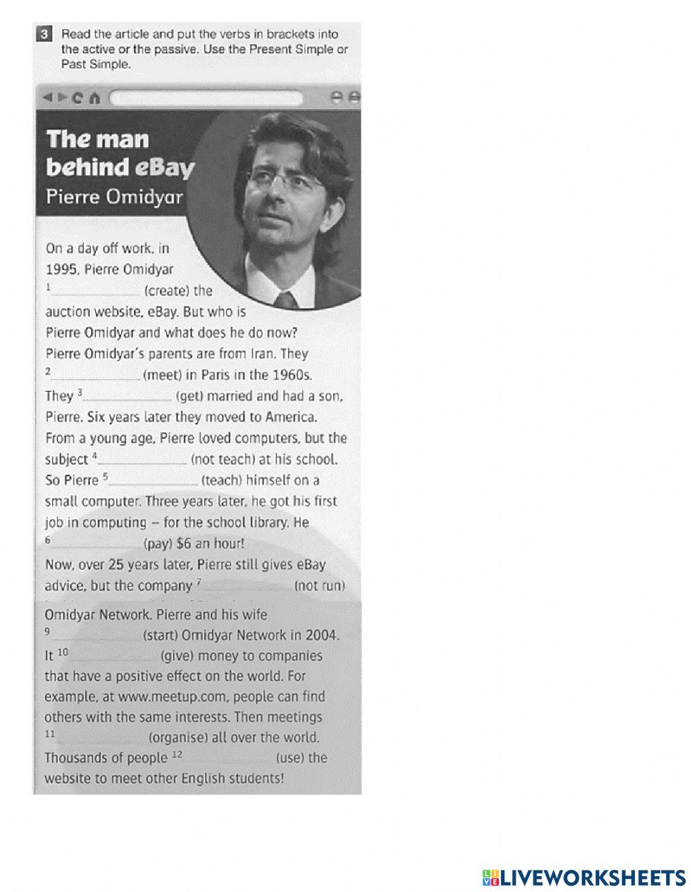 B1 Passives homework