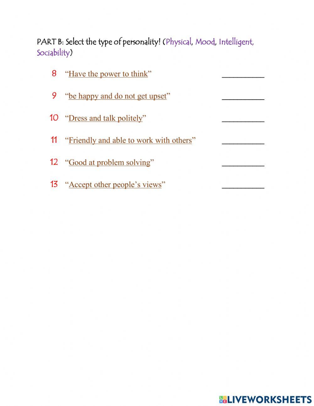 Worksheet