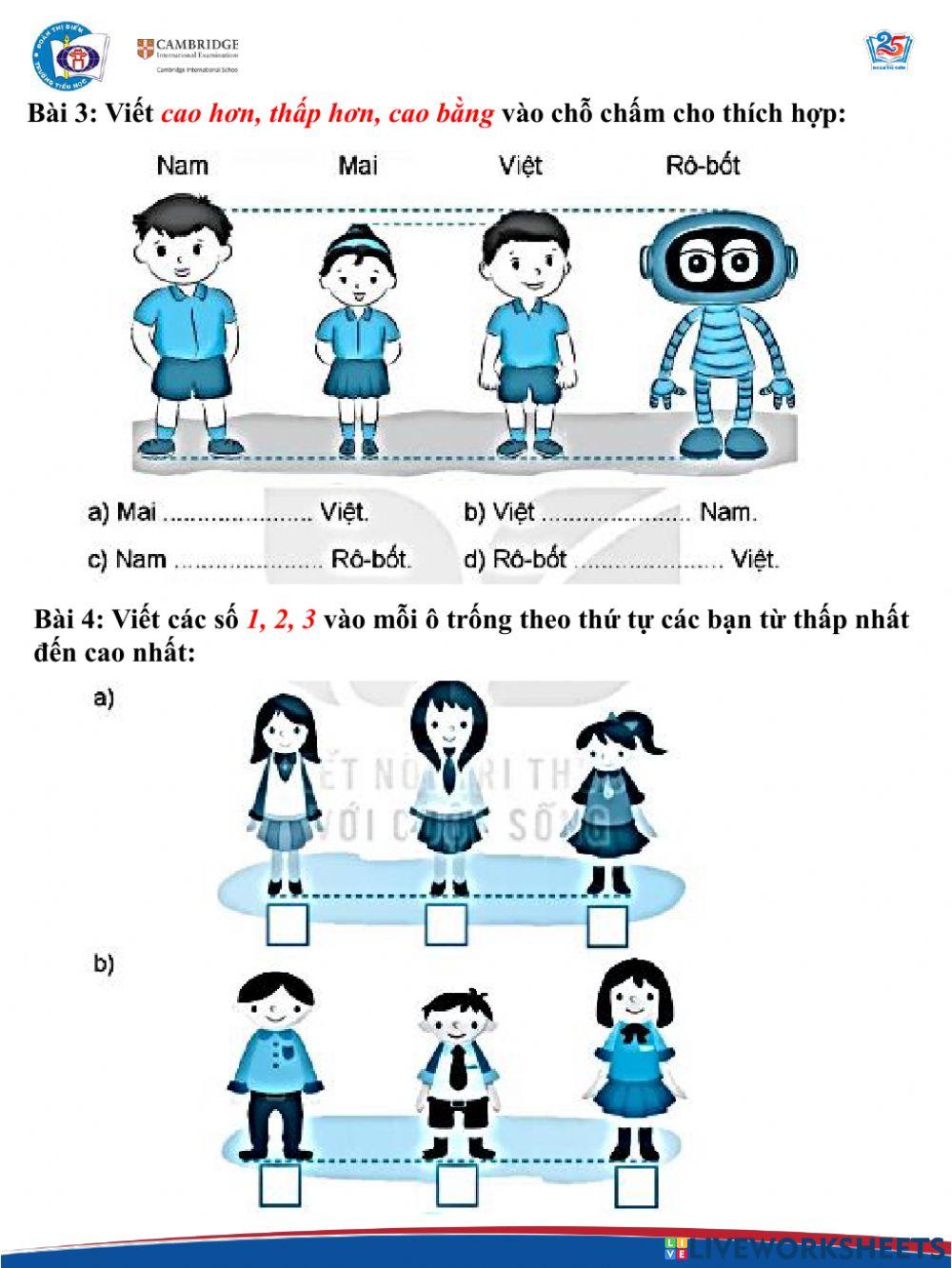 Bài 25 dài hơn, ngắn hơn tiết 2