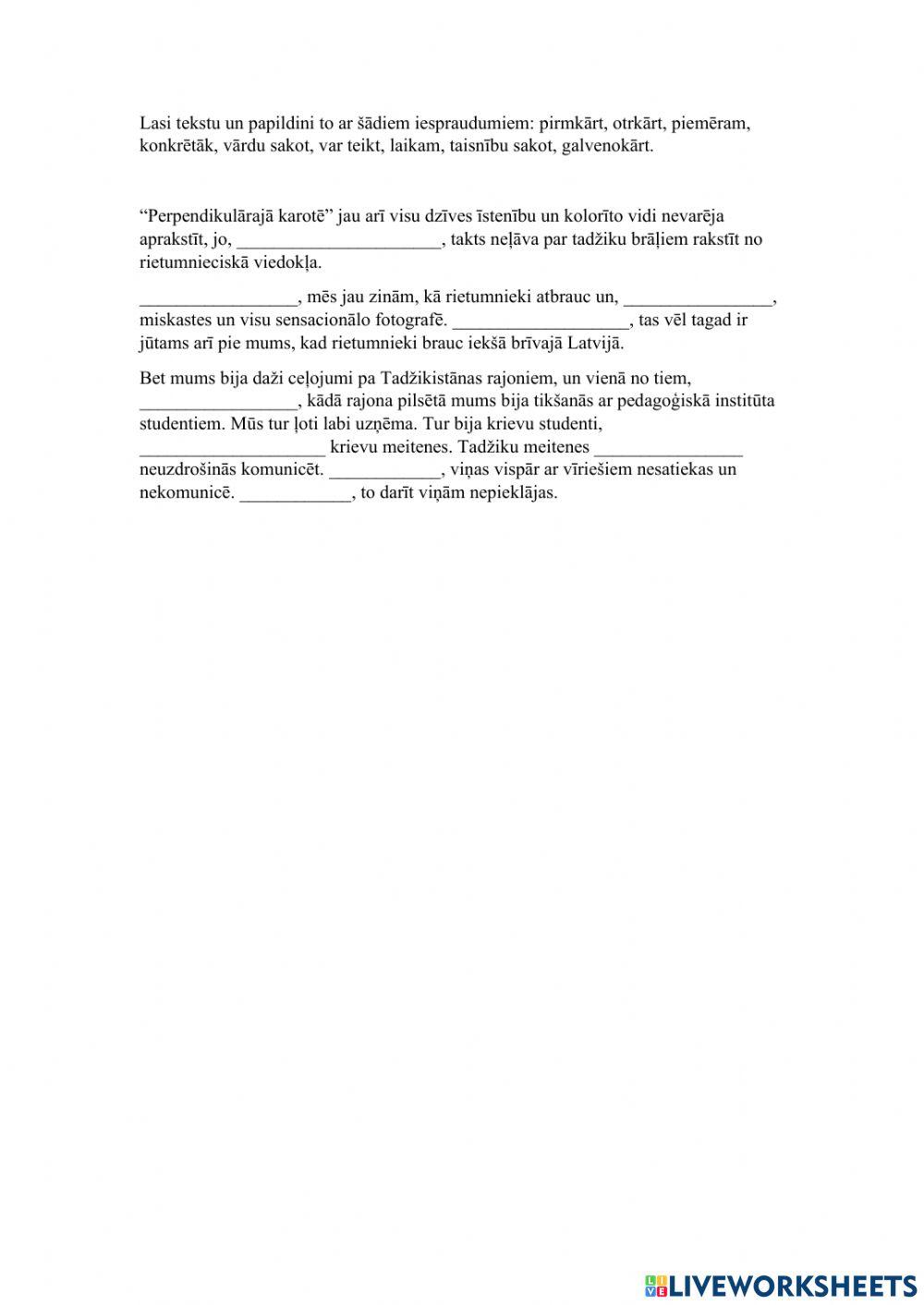 Uzdevums ar iespraudumiem