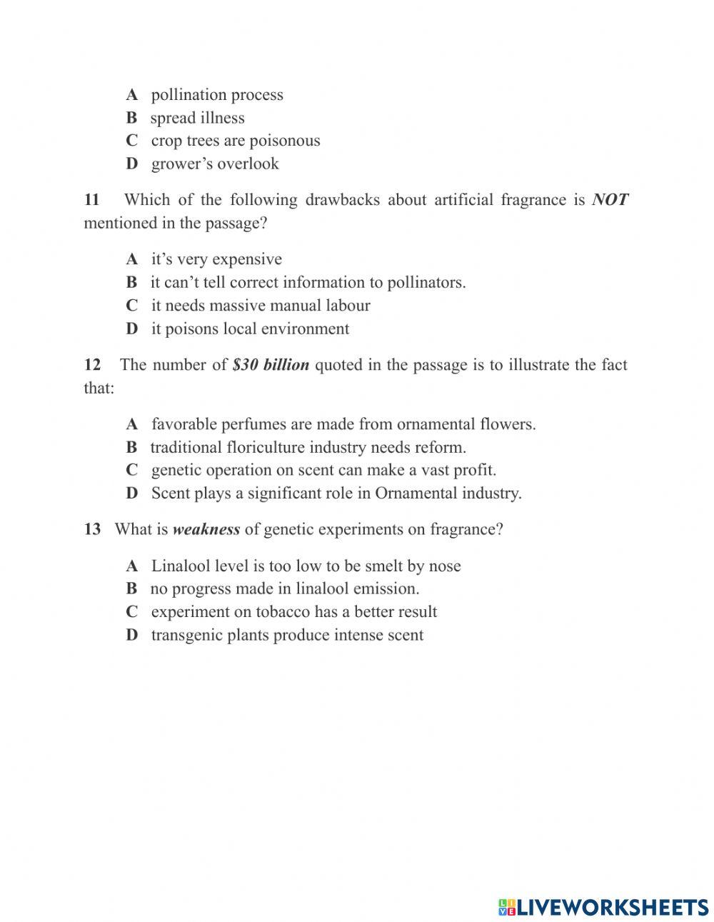 Reading - actual test - passage 1 - 34301