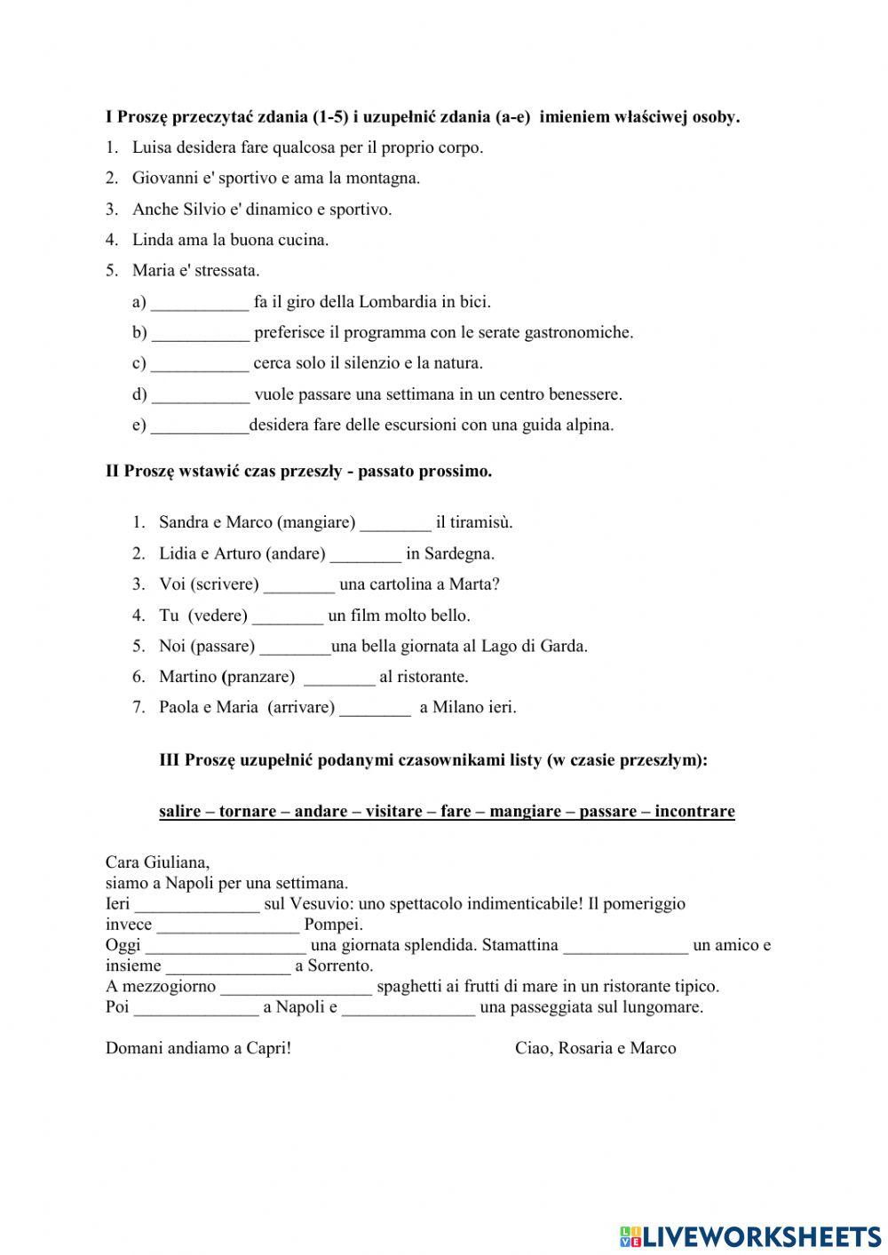 Nuovo Espresso 1, lezione 7