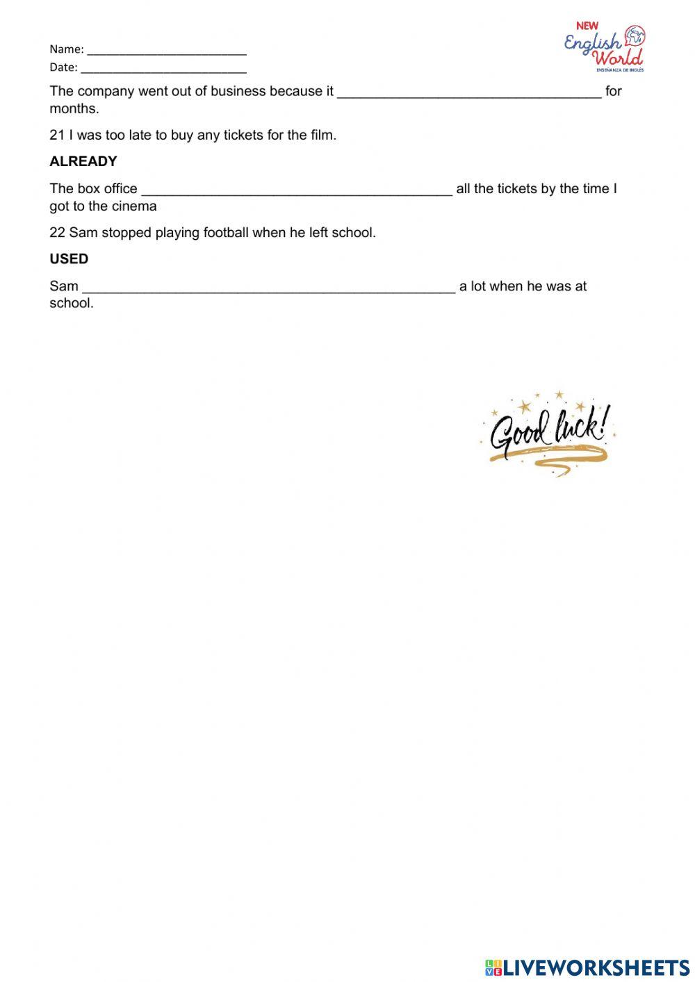 Reading and Use of English