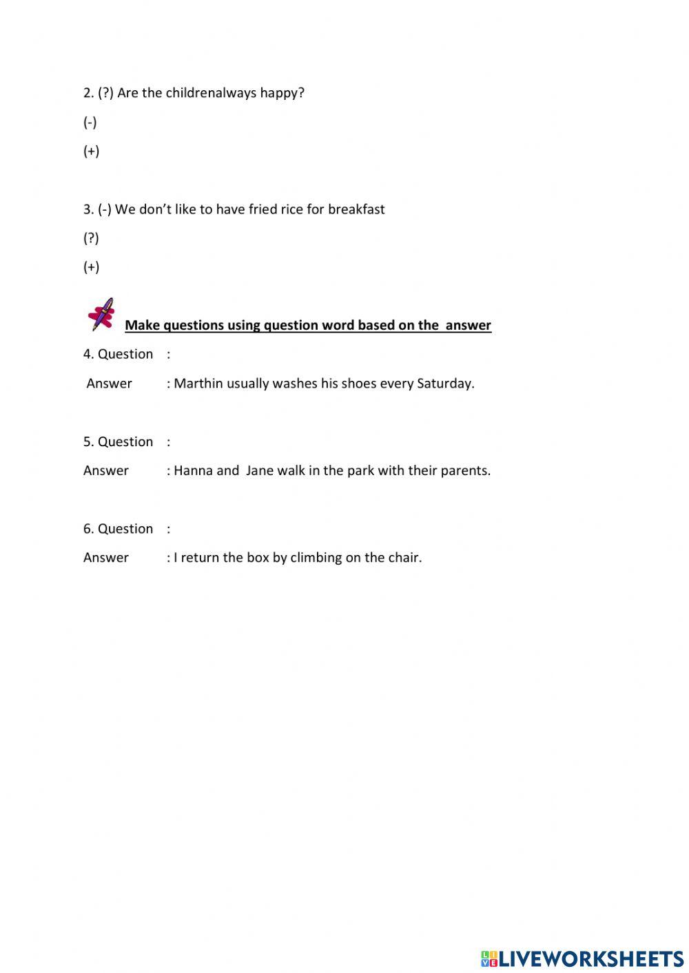 Simple present tense