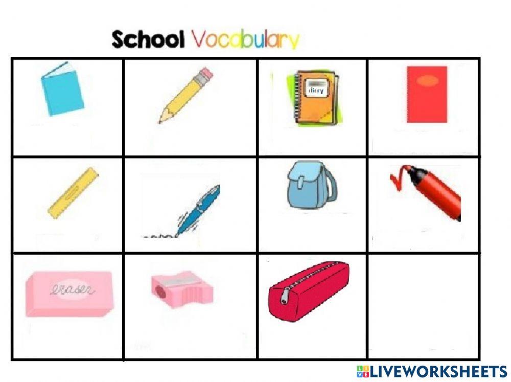 School vocabulary