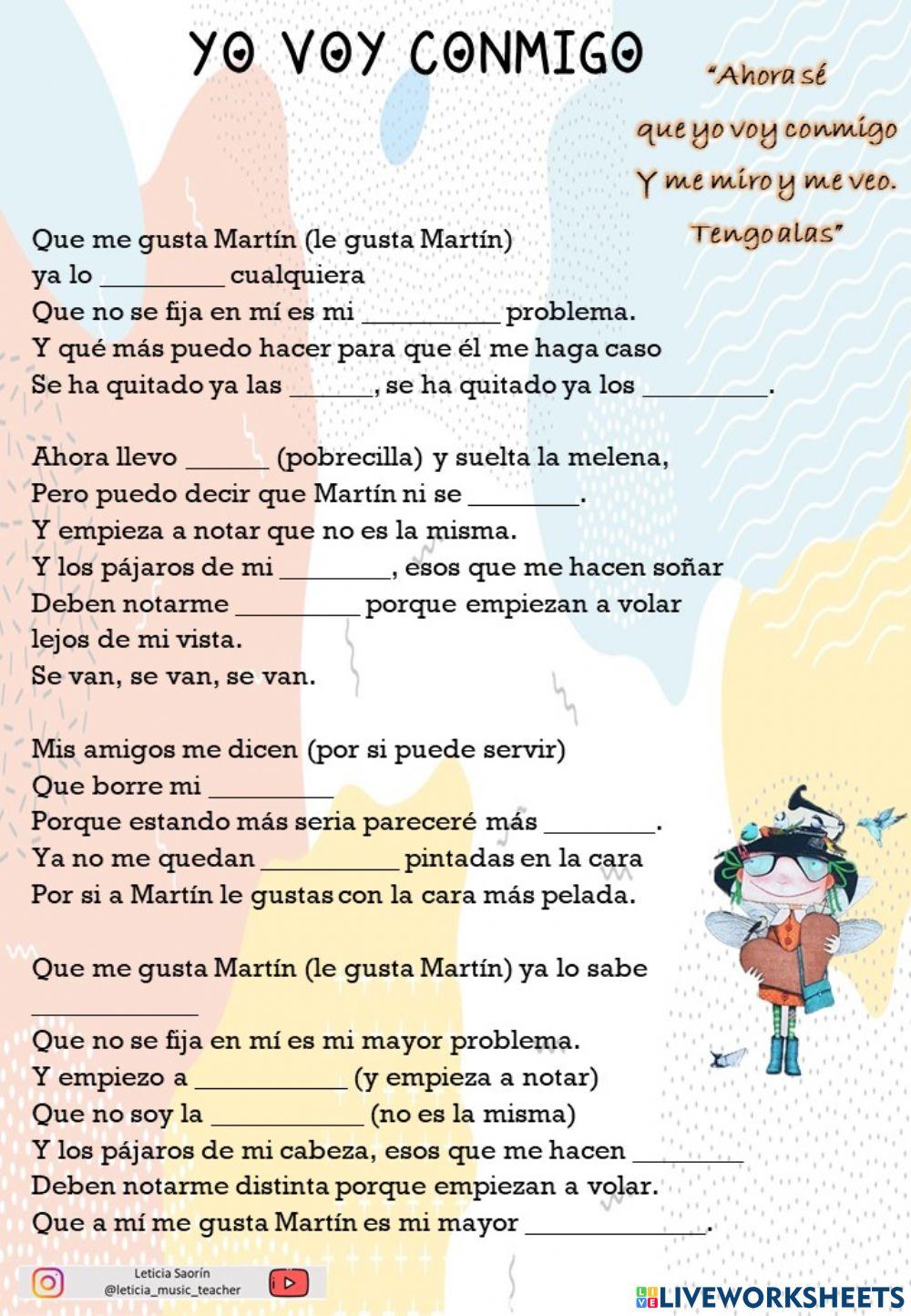 Yo voy conmigo. canción