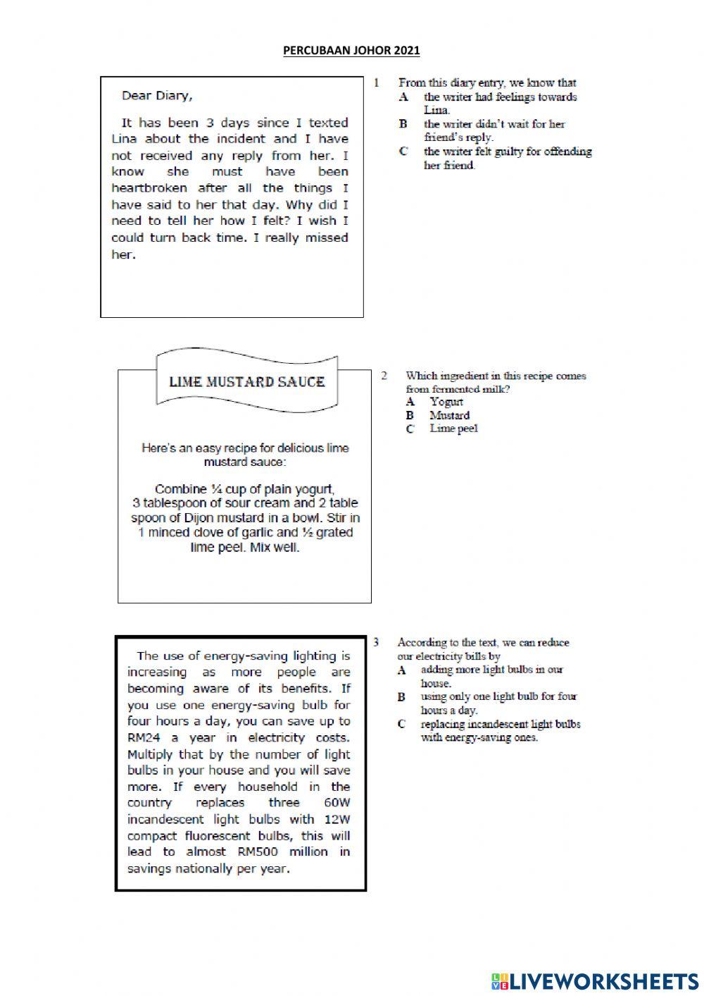 Percubaan bi johor 2021