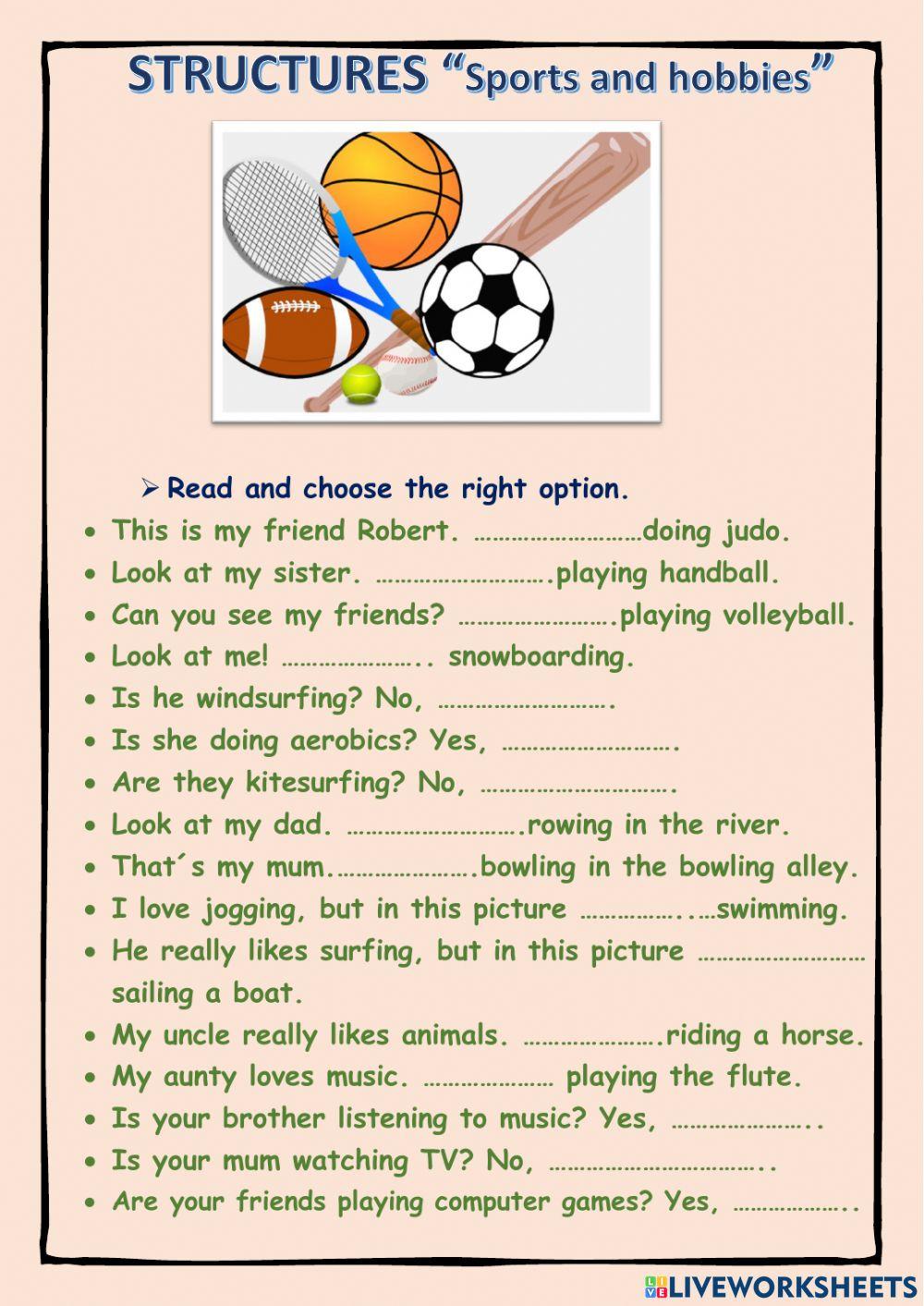 STRUCTURES. Present continuous worksheet | Live Worksheets