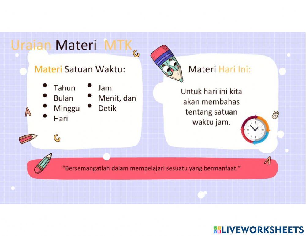 Materi MTK Tema 6Subtema 1