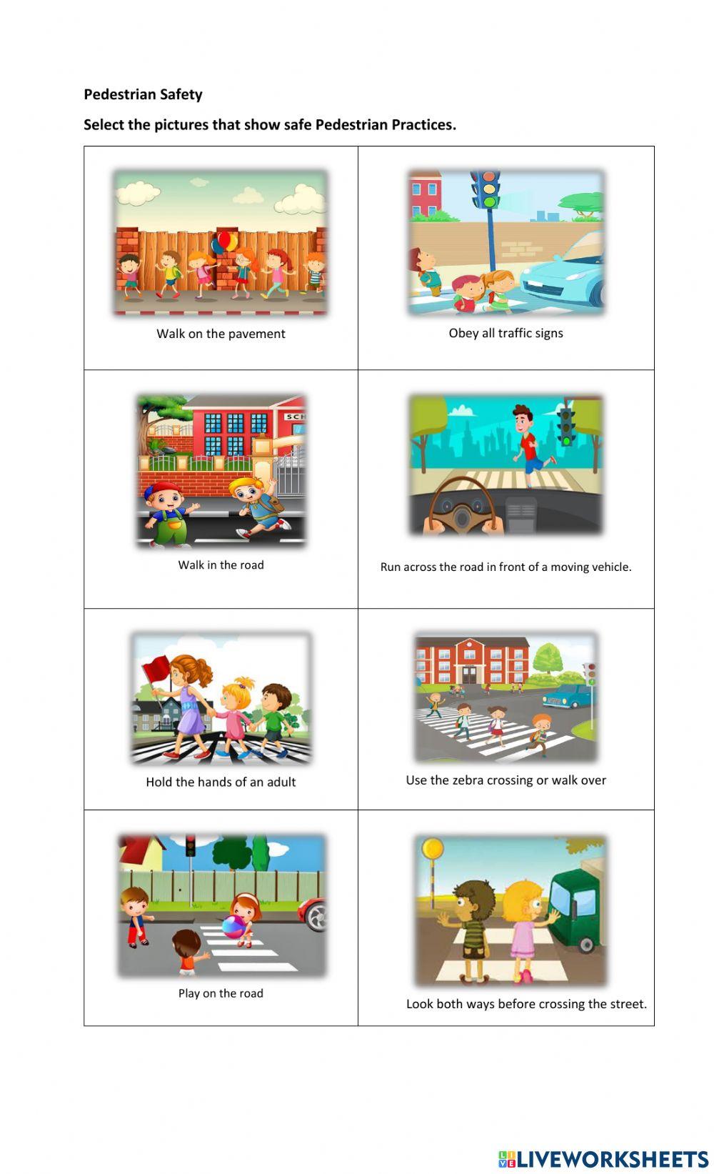 pedestrian-safety-worksheet-live-worksheets