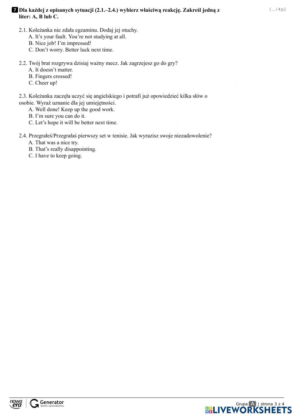 Test unit 3 cla free interactive worksheets 6832904