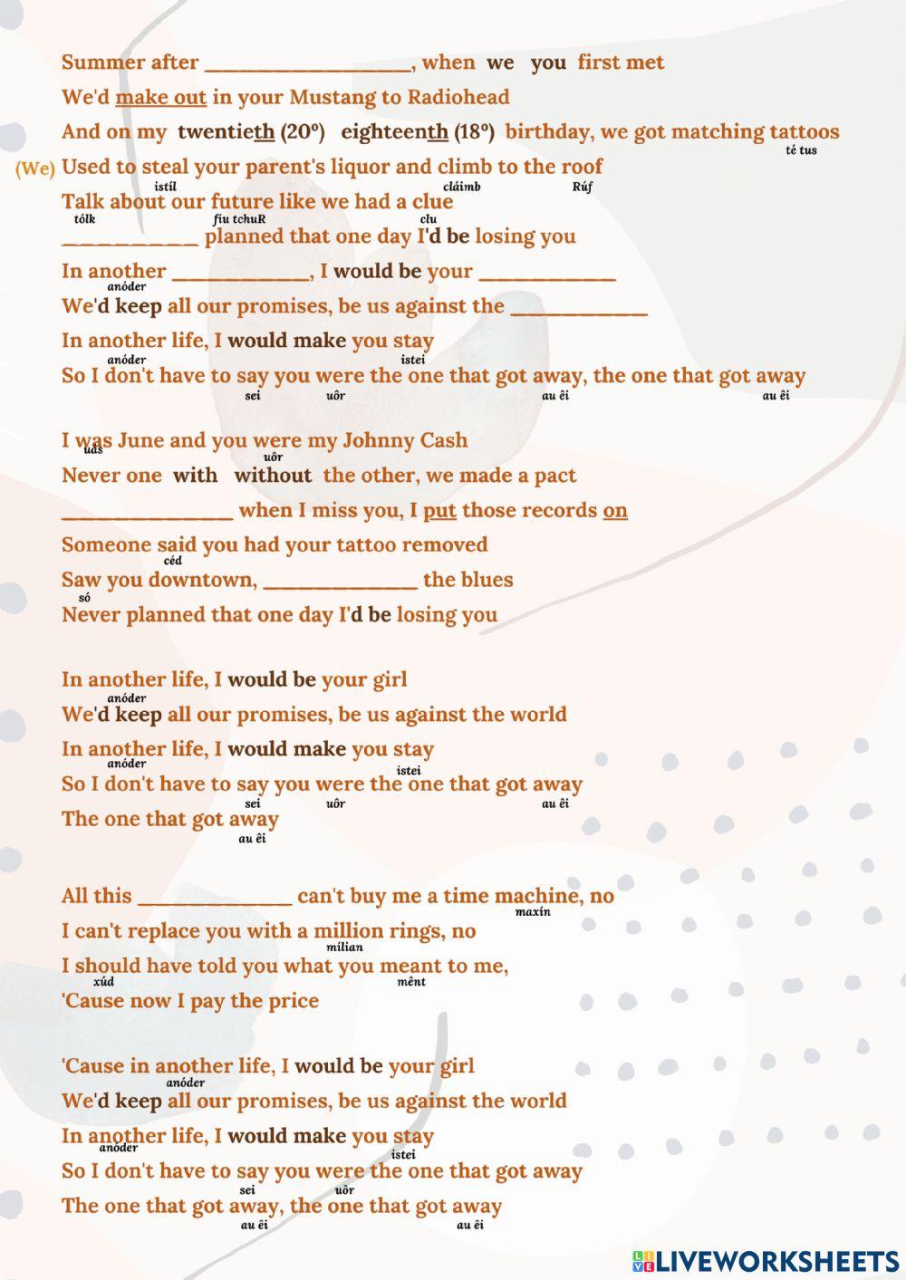 Song: The One That Got Away (Cover by Brielle Von Hugel)