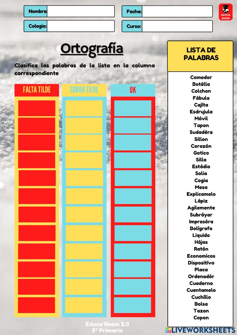 5º ud6 ortografía lengua