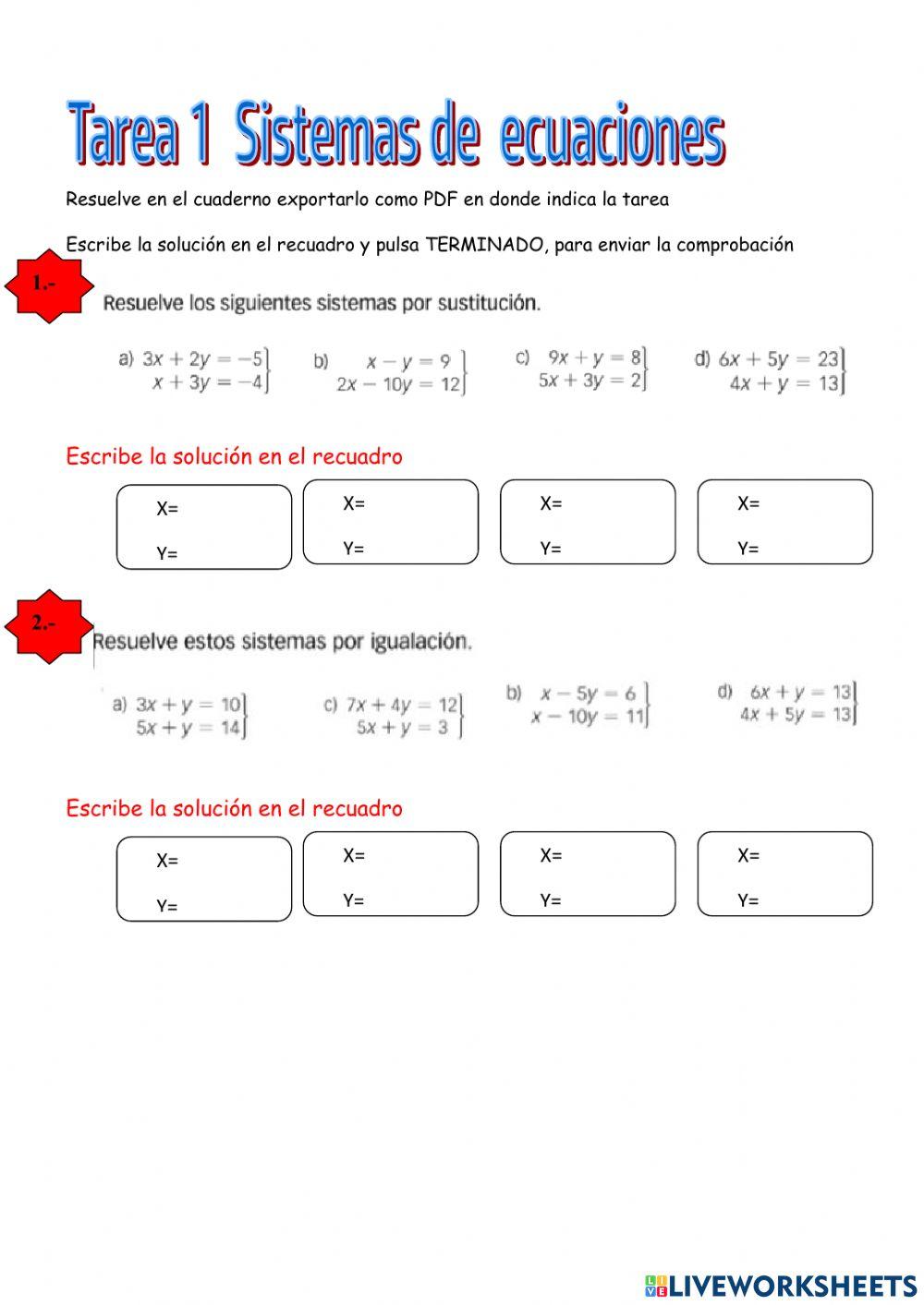Sistemas ecuaciones lineales