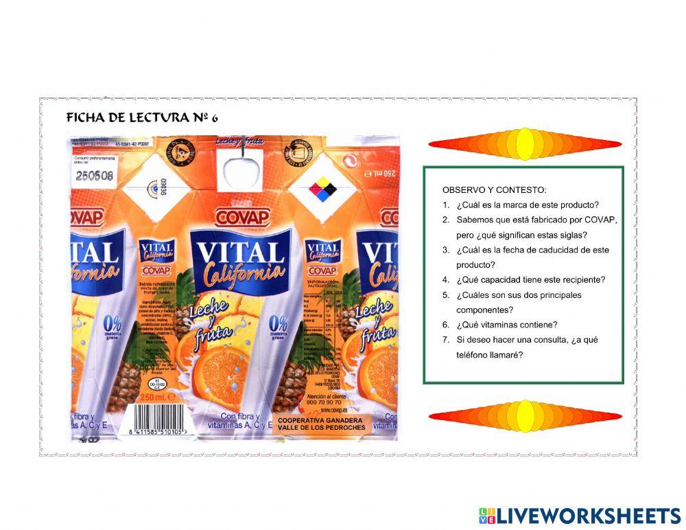 Ficha 6 Comprensión lecora