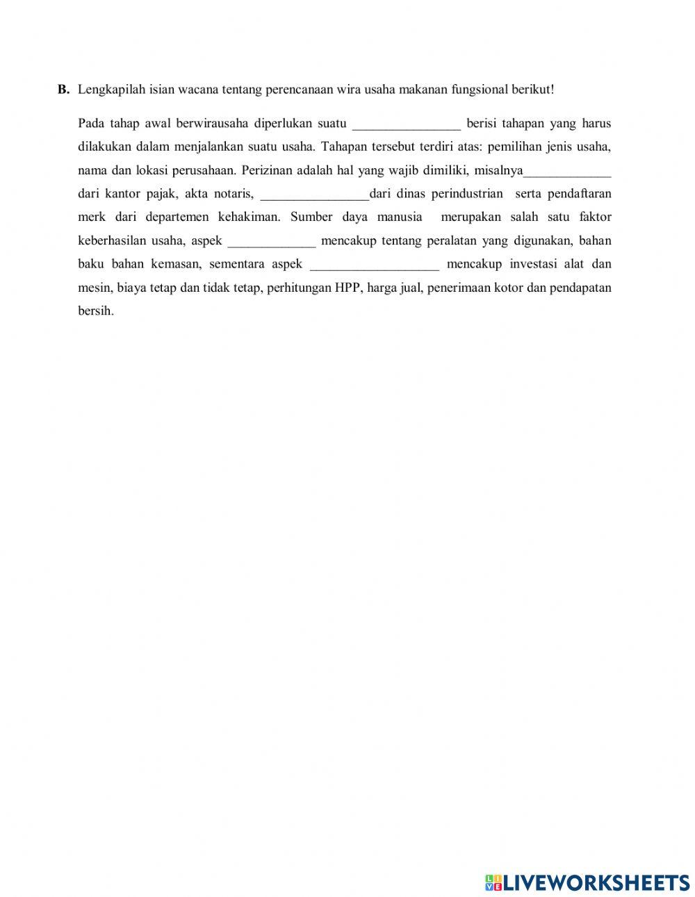 LKPD perhitungan harga jual