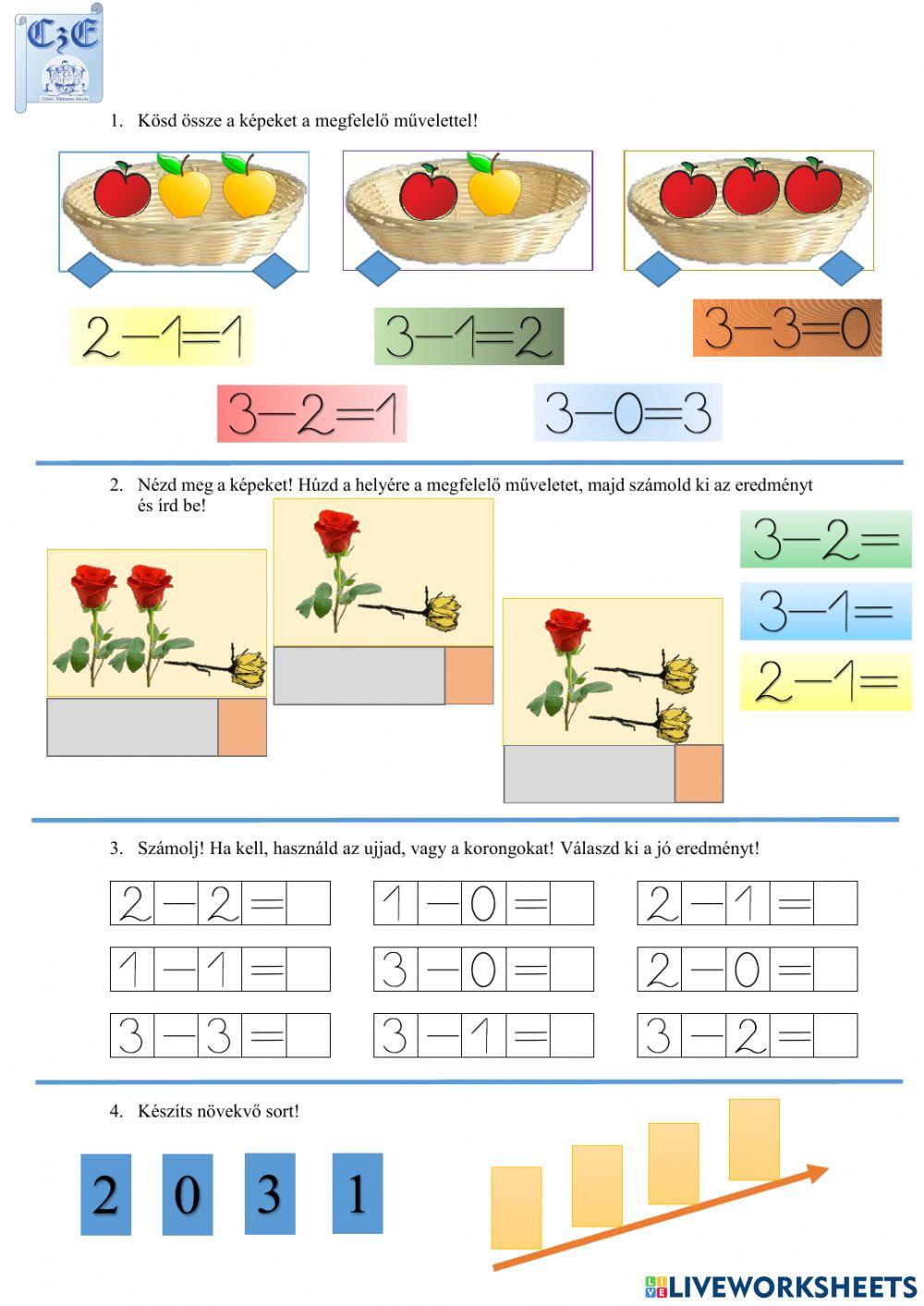 Kivonás 3-as számkör